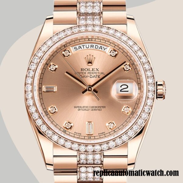 replica automatic Rolex Day-Date Men's Rolex Calibre 2813 128345 Automatic Rose Gold-tone
