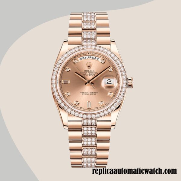 replica automatic Rolex Day-Date Men's Rolex Calibre 2813 128345 Automatic Rose Gold-tone - Image 2