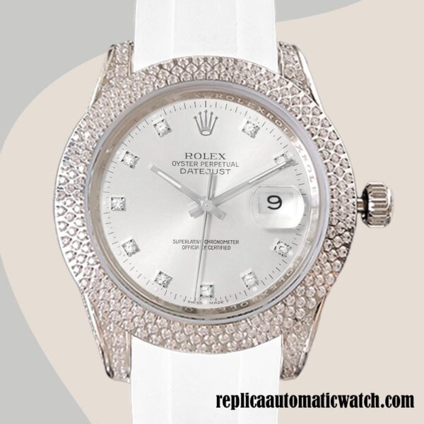 replica automatic Rolex Datejust Men's Rolex Calibre 2813 16234 White-tone 13mm
