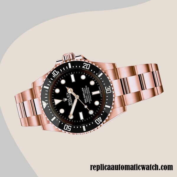 replica automatic Rolex Sea-Dweller Men's 116600 Rolex Calibre 2813 Rose Gold-tone 15mm - Image 3