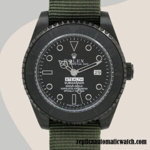 replica automatic Rolex Submariner Rolex Calibre 2813 Stealth Men's Black Dial Automatic