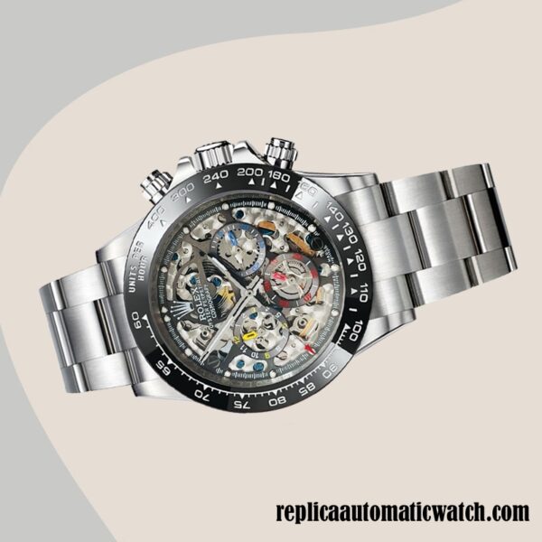 replica automatic Rolex Daytona Men's Skeleton Limited Edition Mingzhu Engine Automatic Skeleton Dial - Image 3
